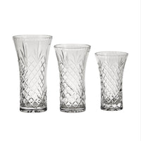 Creative Gifts International - Crystal Flared Vase With Medallion II Pattern