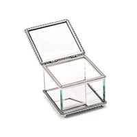 Creative Gifts International - Square Glass Box With Hinged Cover