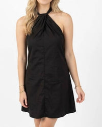 Crescent - Chloe Poplin Halter Mini Dress
