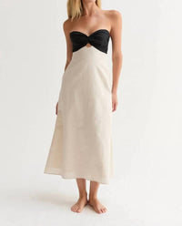 Crescent - Emery Front Twist Midi Dress