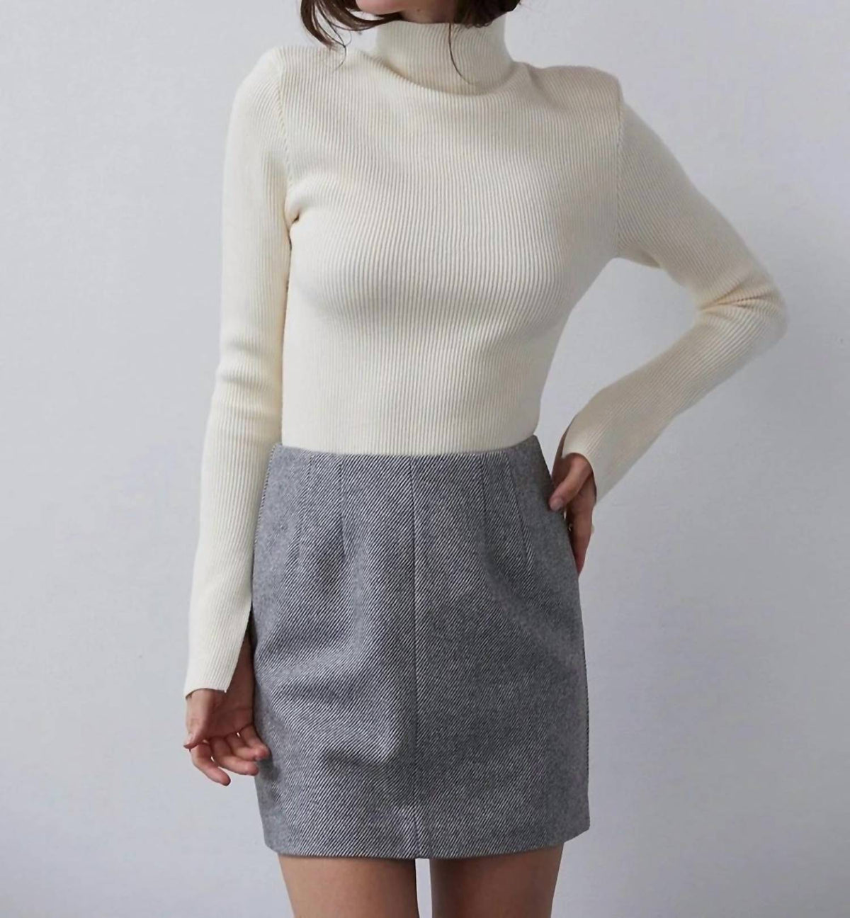 Crescent - Lyla Wool Tweed Skirt