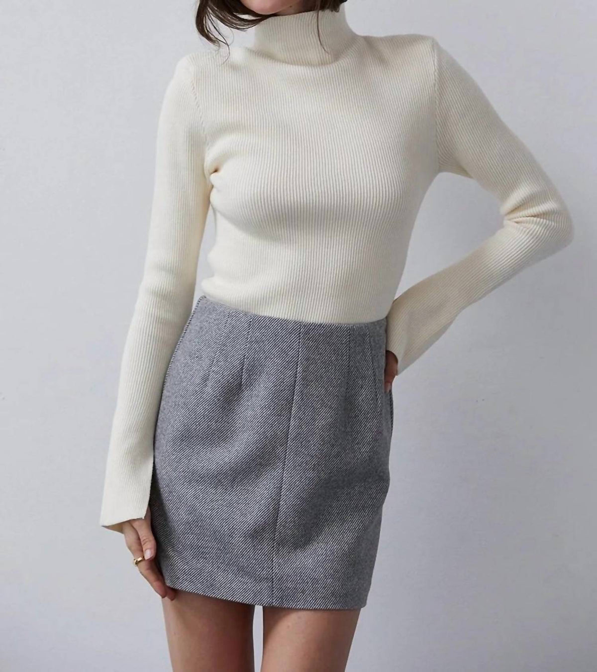 Crescent - Lyla Wool Tweed Skirt