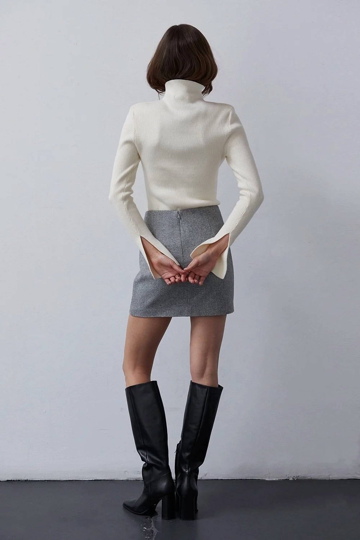 Crescent - Lyla Wool Tweed Skirt