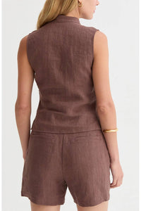 Crescent - Madison Pleated Linen Short Set