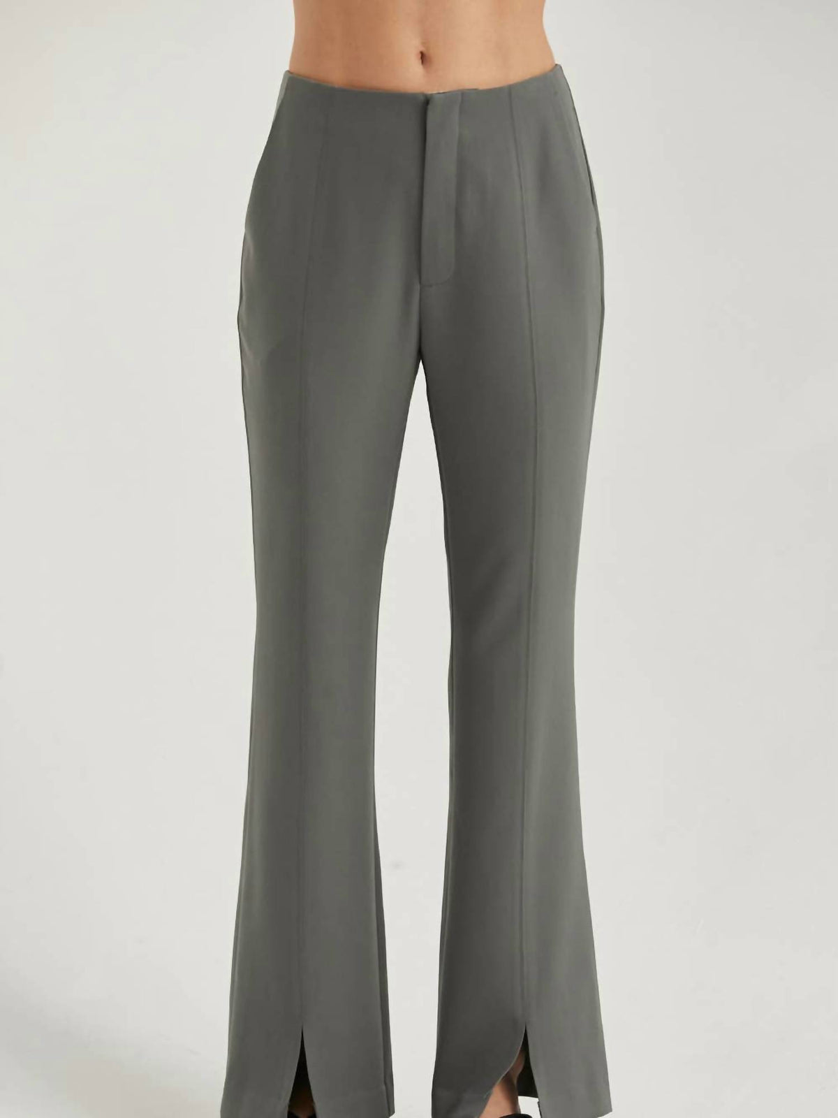 Crescent - Noelle Front Slit Flare Pants