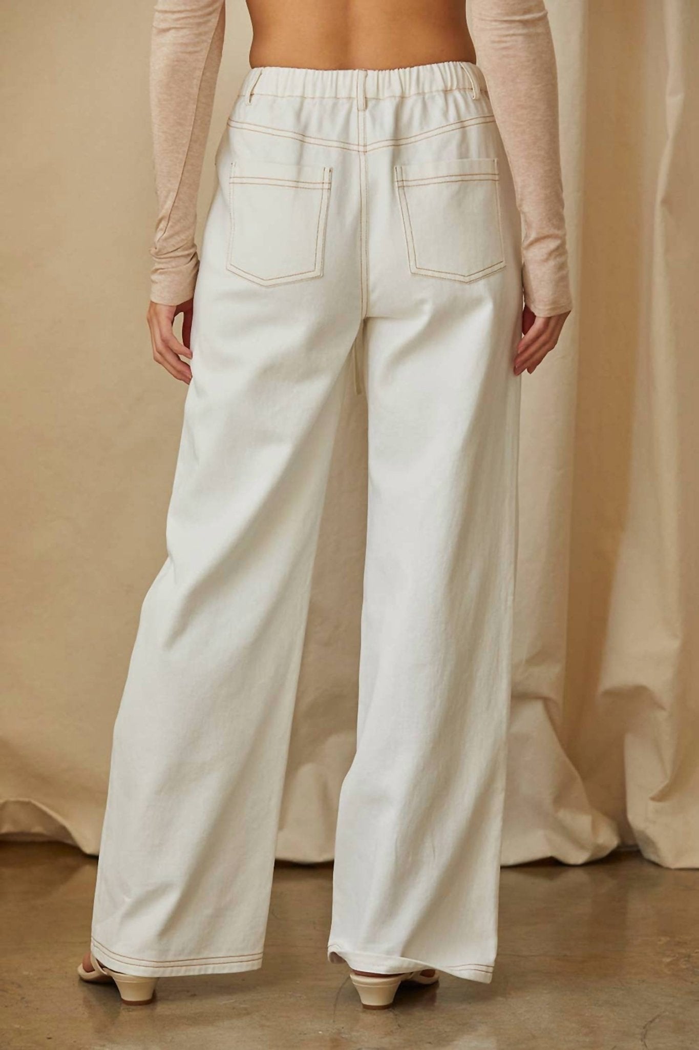 Crescent - Rena Denim Wide Leg Pants - clothing - cotton - pants