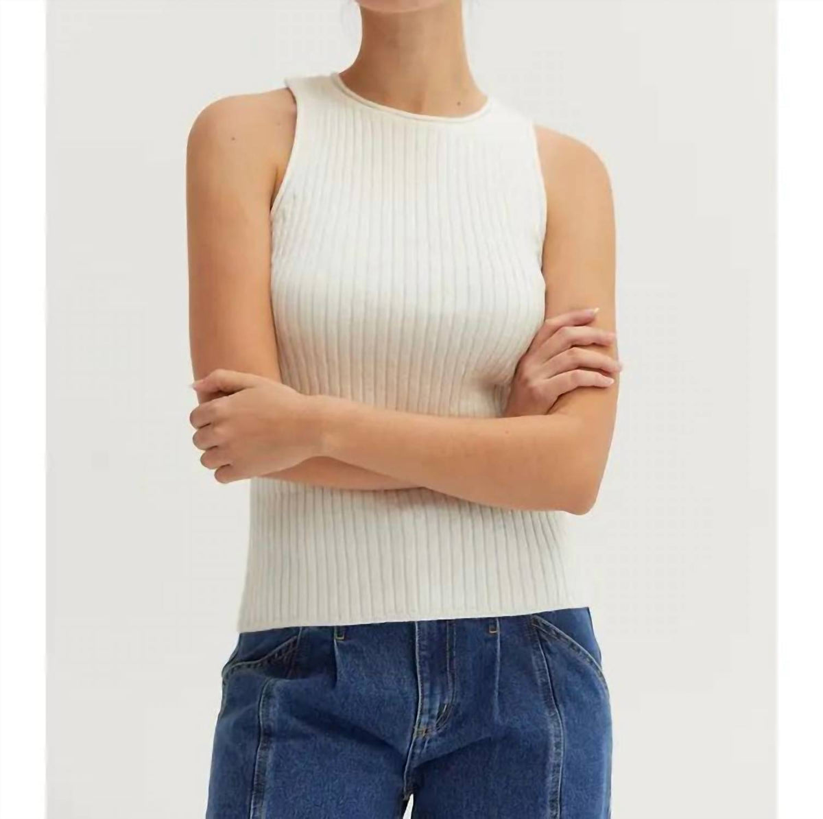 Crescent - Renae Lurex Ribbed Tank Top