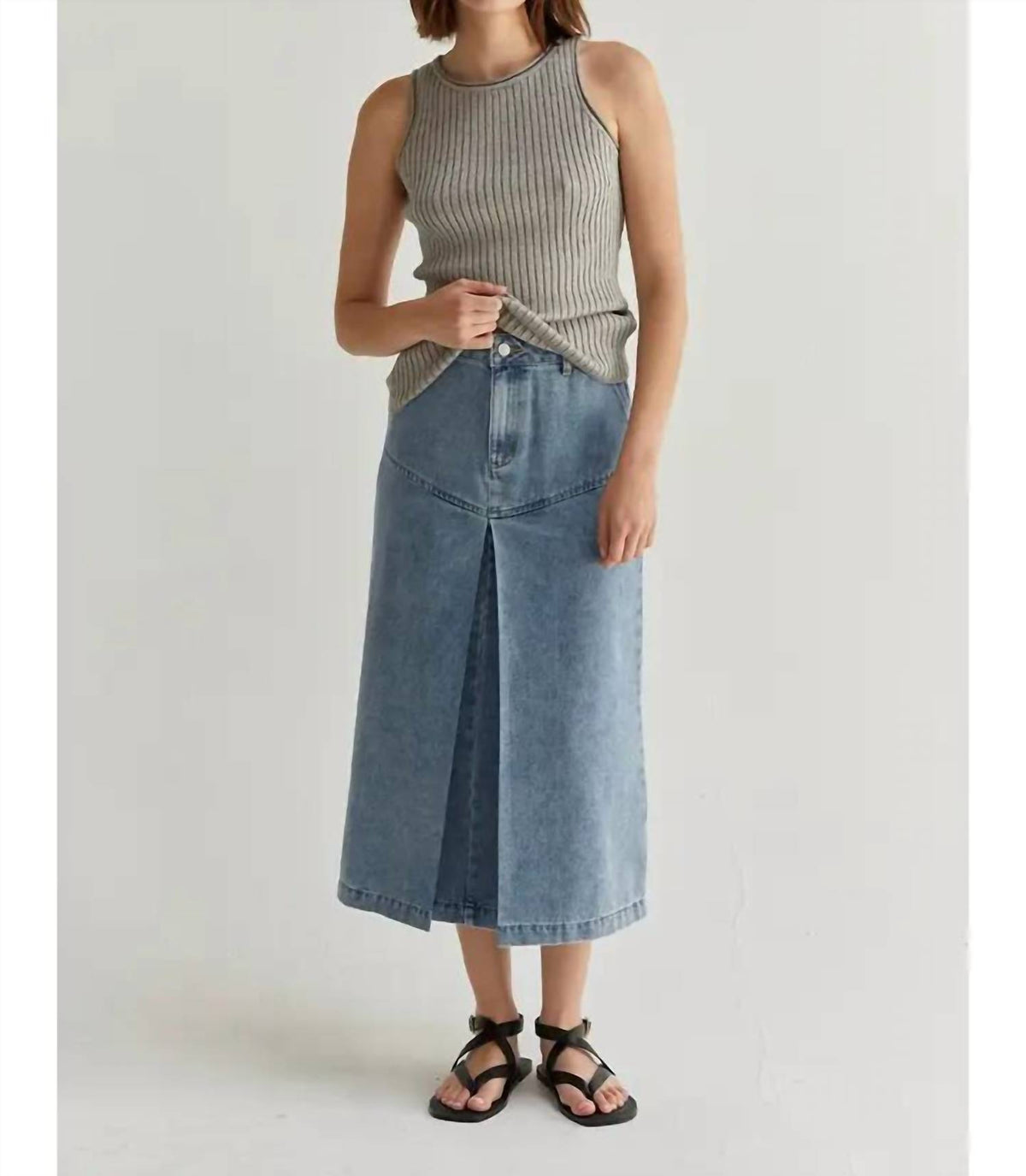 Crescent - Renae Lurex Ribbed Tank Top