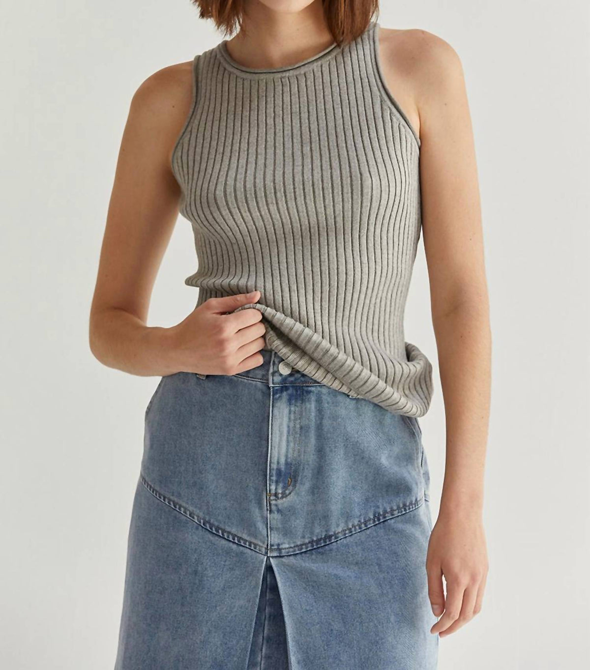 Crescent - Renae Lurex Ribbed Tank Top