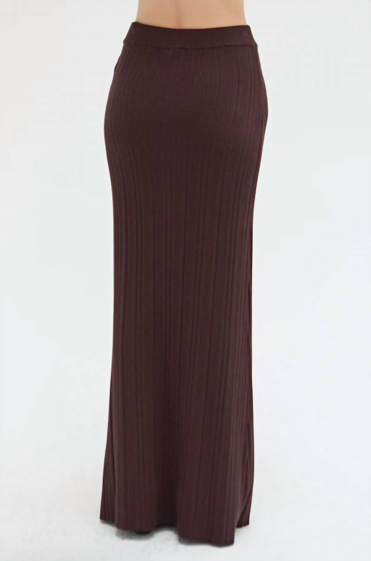 Crescent - Ribbed Knit Max Skirt