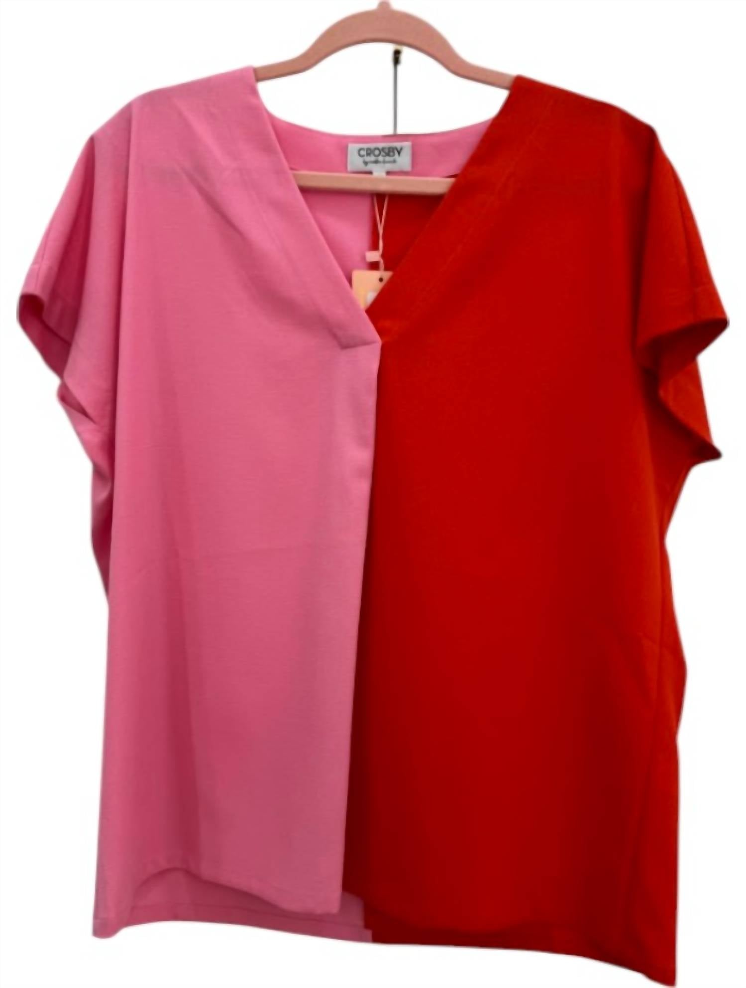 Crosby By Mollie Burch - Women's Martha Tunic Top - clothing - pink - shirts