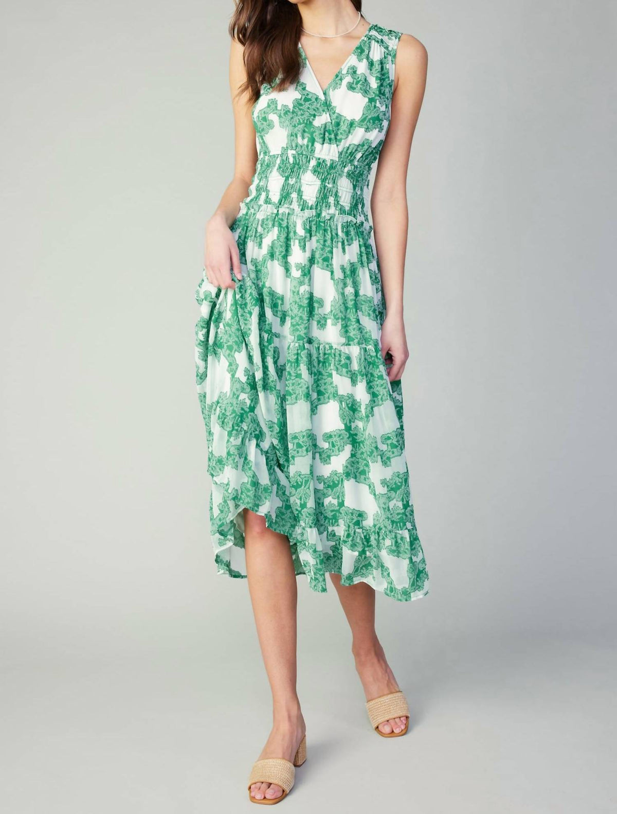 Current Air - Abstract Motif Midi Dress