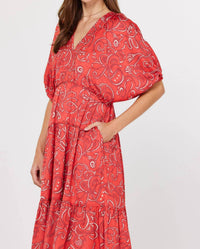 Current Air - Abstract Raglan Midi Dress