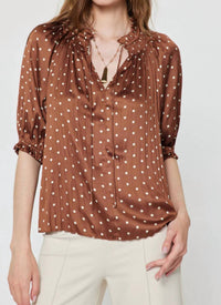 Current Air - All Over Polka Dot Blouse