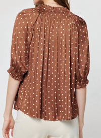 Current Air - All Over Polka Dot Blouse