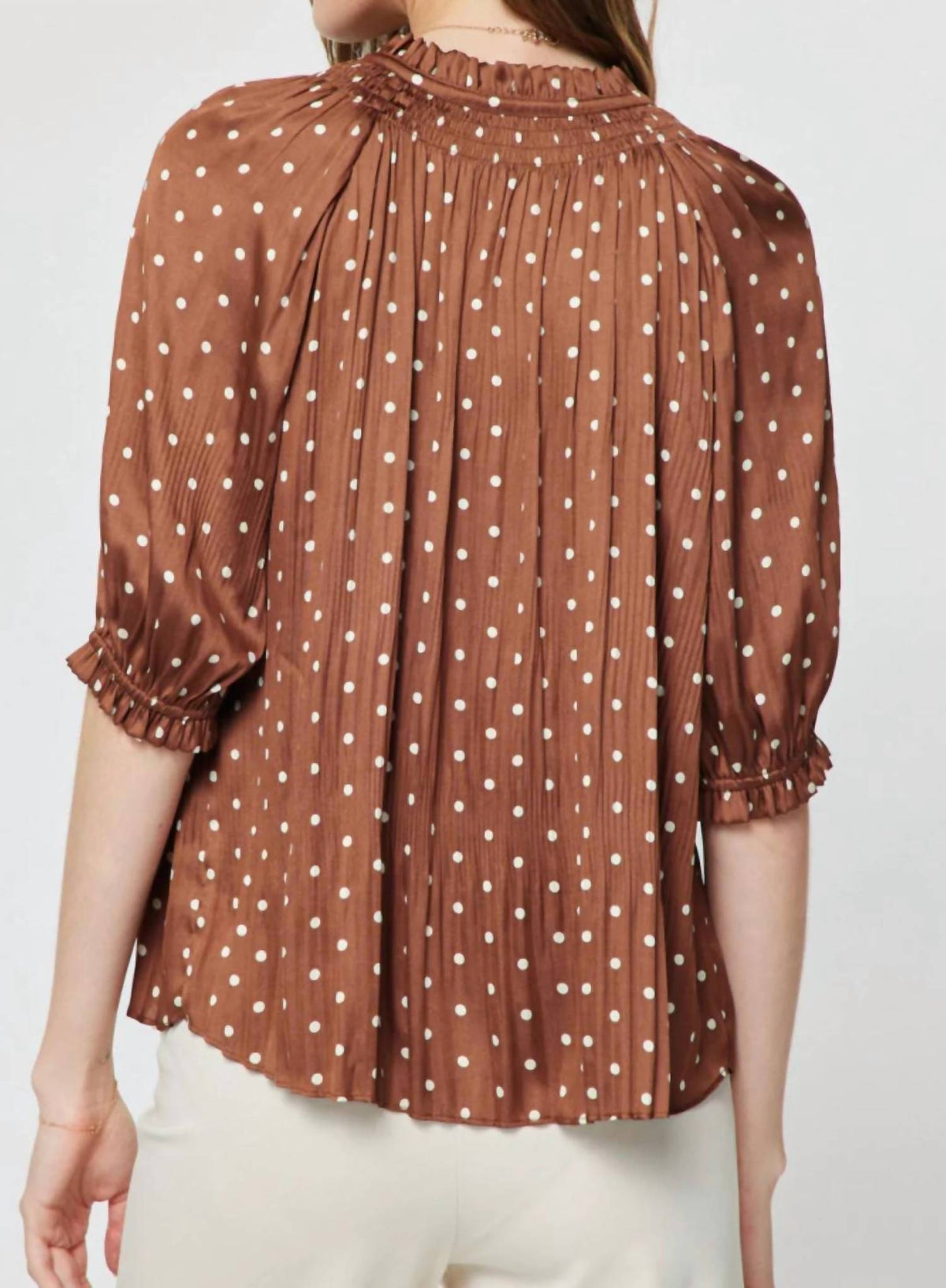 Current Air - All Over Polka Dot Blouse