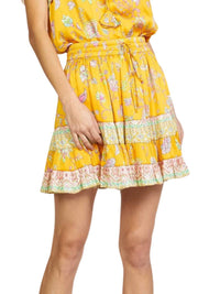 Current Air - Border Printed Elastic Waisted Skirt