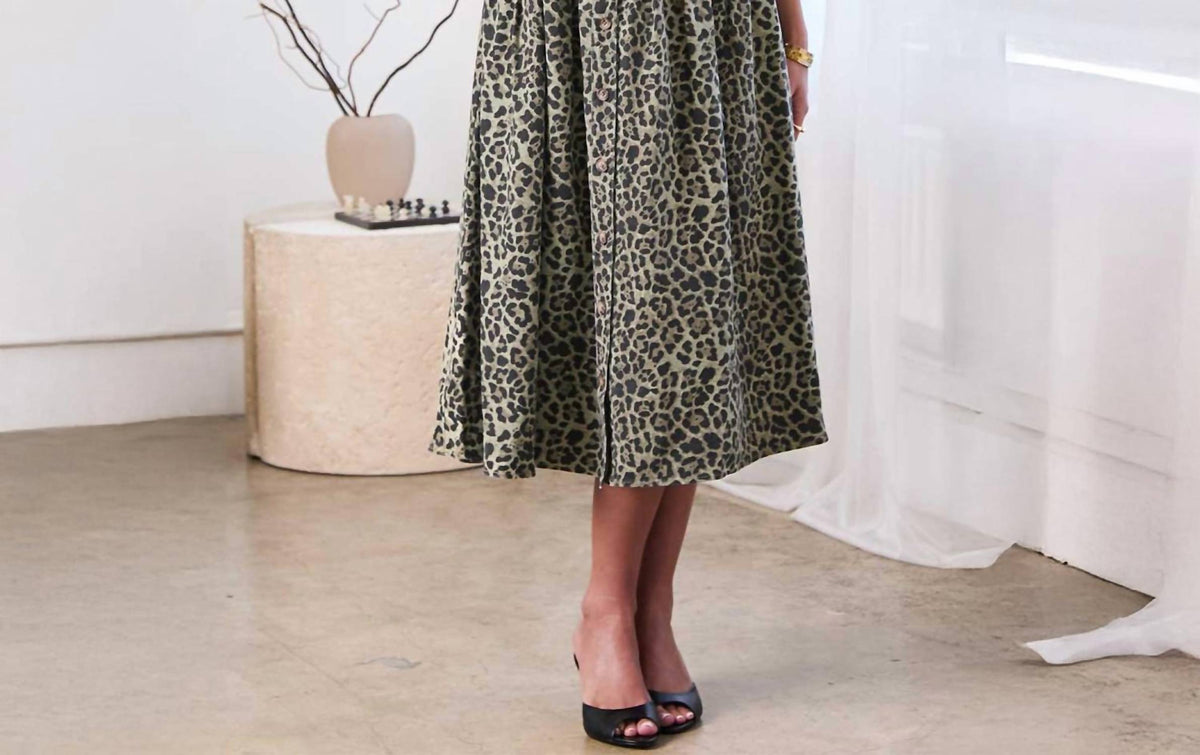 Current Air - Button Front Sleeveless Midi Dress