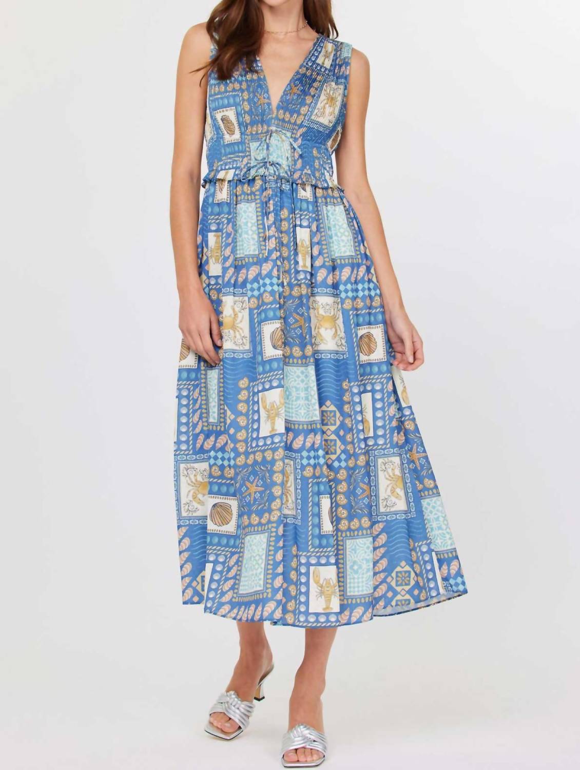 Current Air - Coastal Tile Printed Dress