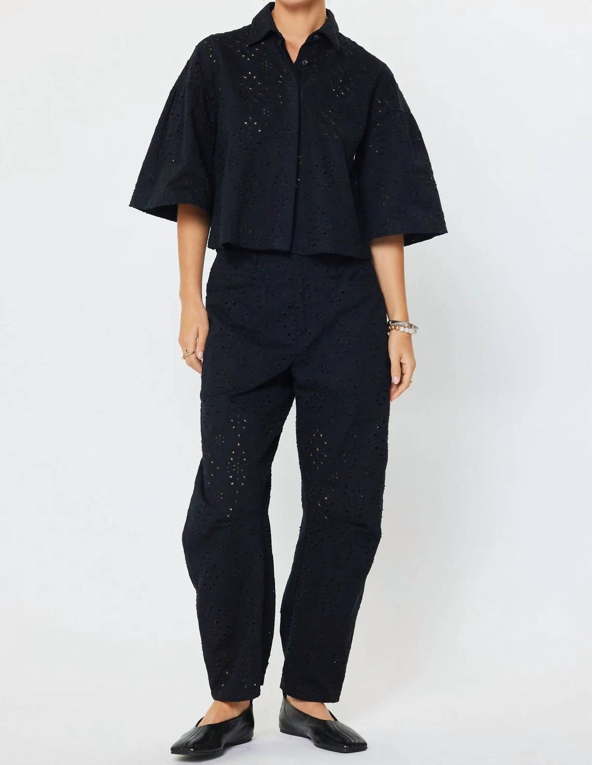 Current Air - Eyelet Barrel Leg Pant