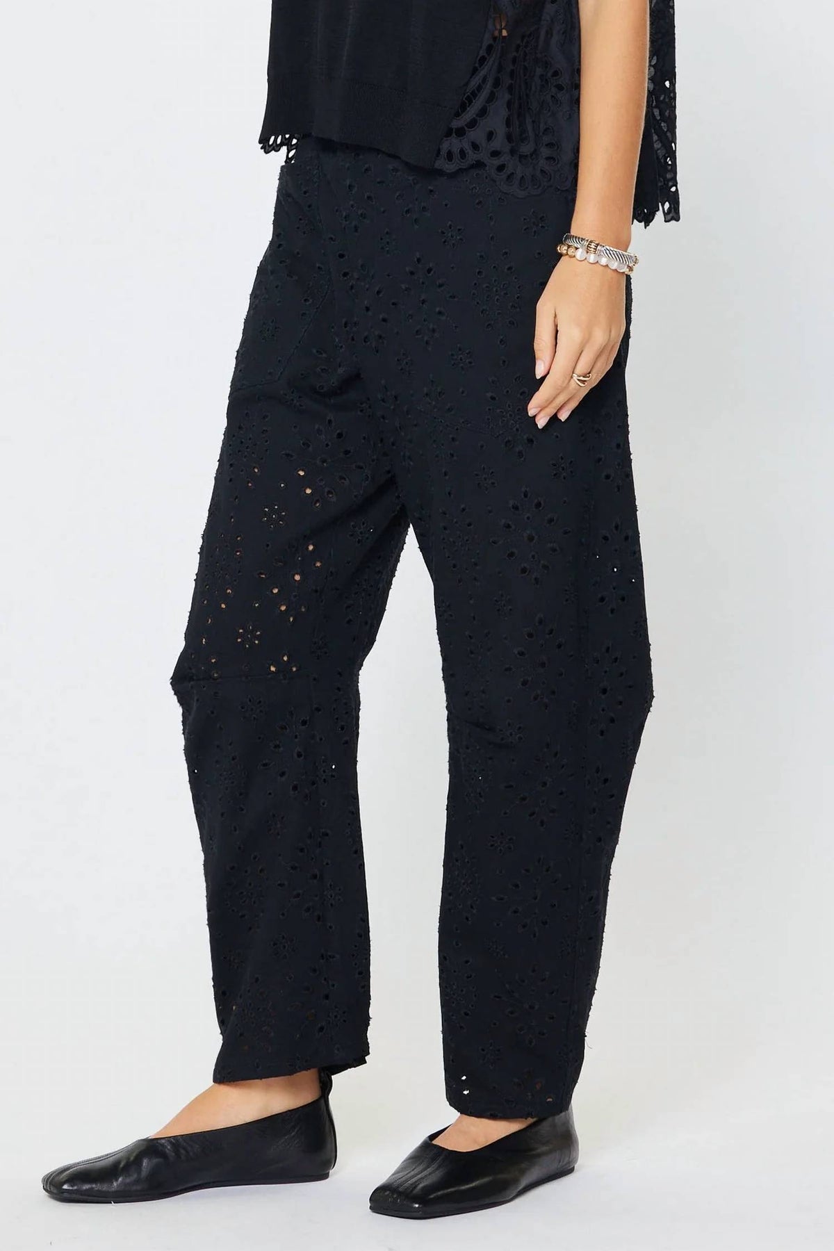 Current Air - Eyelet Barrel Leg Pant