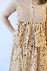 Current Air - Eyelet Blouse - beige - blouses - clothing