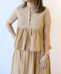 Current Air - Eyelet Blouse - beige - blouses - clothing