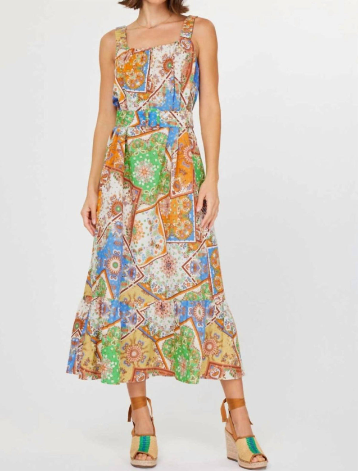 Current Air - Harper Patchwork Sleeveless Long Dress
