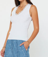 Current Air - Lace Neck Tank