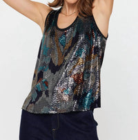 Current Air - Metallic Abstract Tank Top