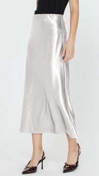Current Air - Metallic Silk Midi Skirt