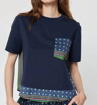 Current Air - Mixed Media Blouse
