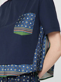 Current Air - Mixed Media Blouse