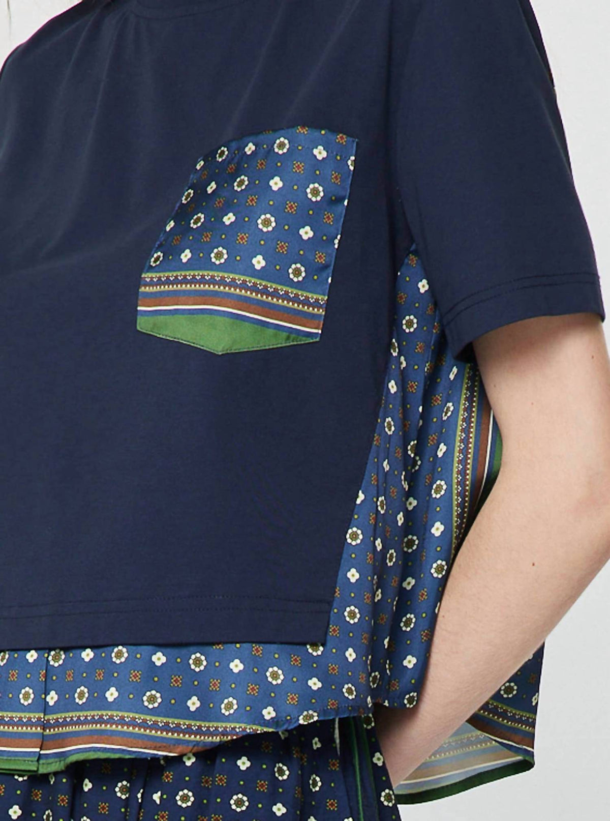 Current Air - Mixed Media Blouse