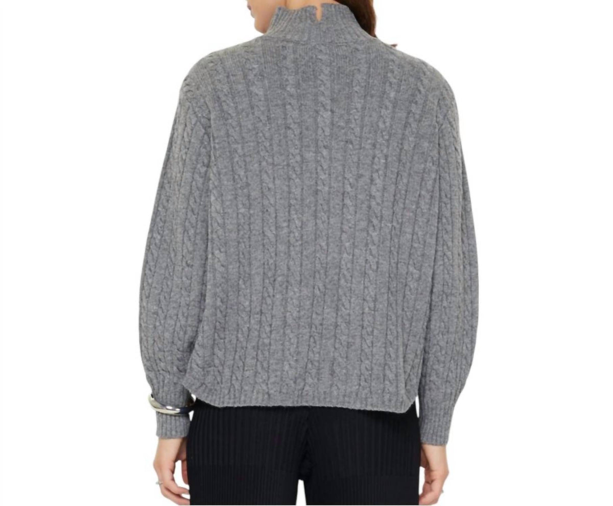 Current Air - Mock Neck Cable Sweater