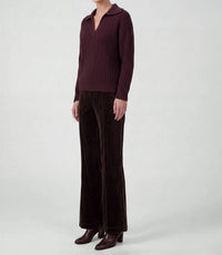 Current Air - Open Collar Cable Knit Sweater