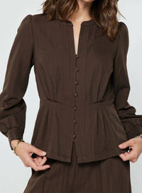 Current Air - Pintuck Long Sleeve Top