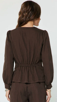 Current Air - Pintuck Long Sleeve Top