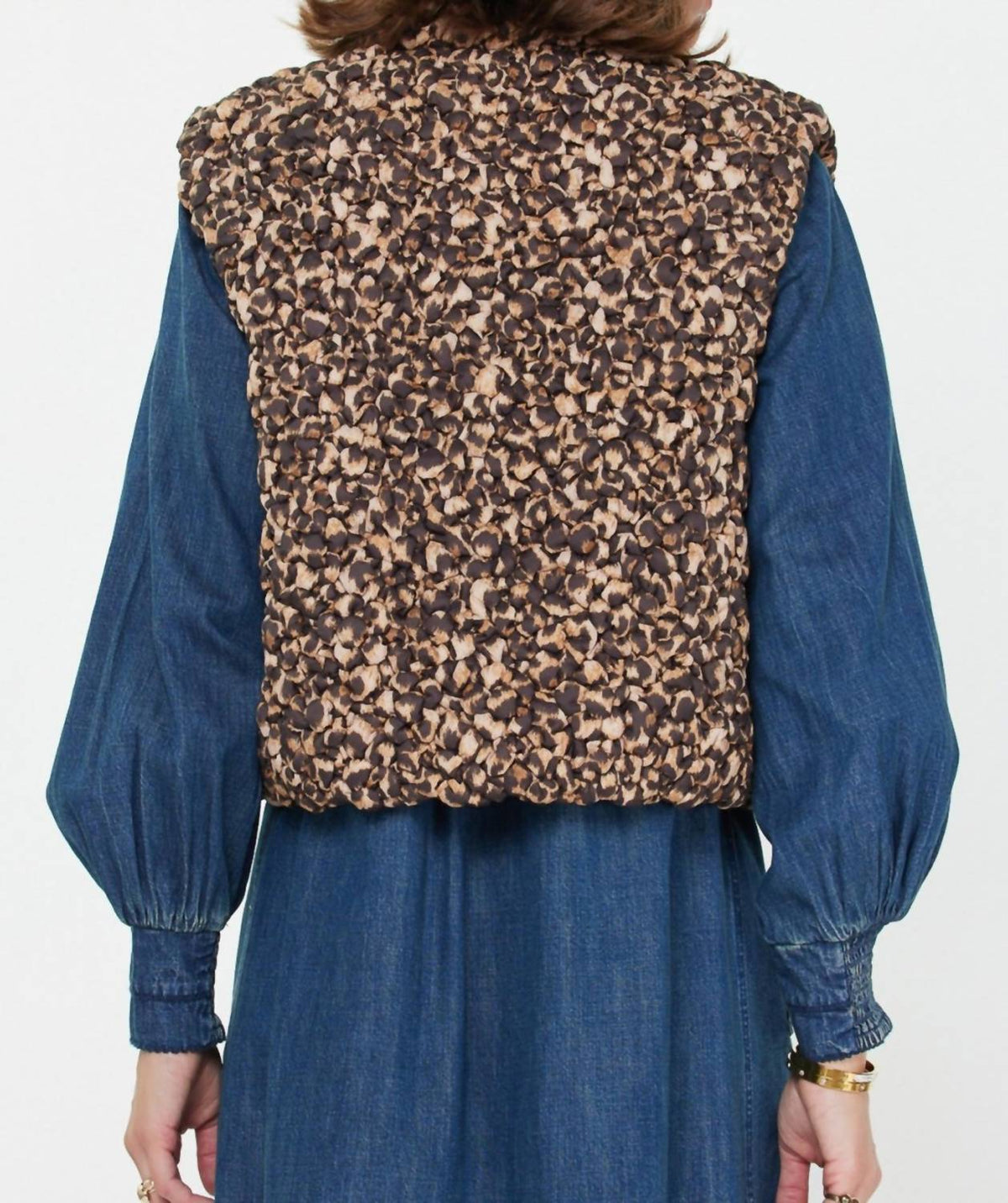 Current Air - Quilted Leopard Vest