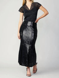 Current Air - Sequin Flared Midi Skirt