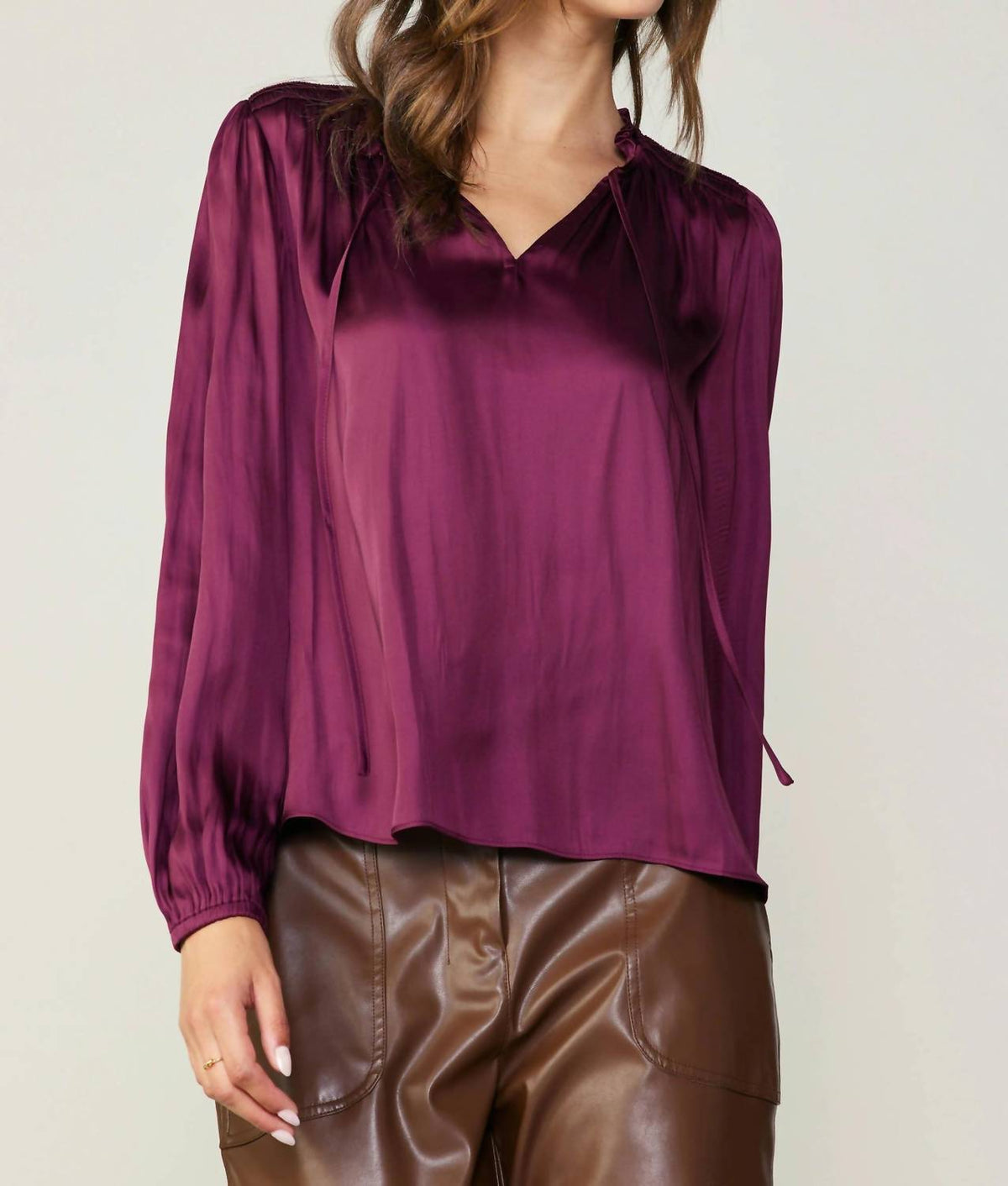 Current Air - Smocked Yoke Blouse