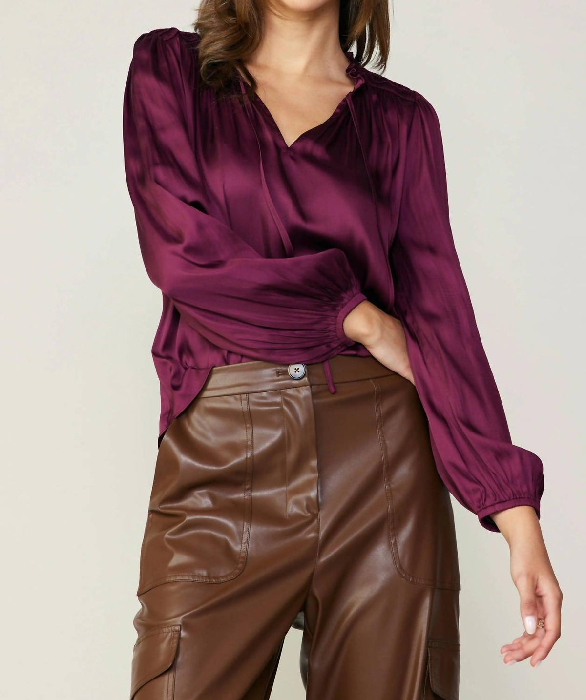 Current Air - Smocked Yoke Blouse