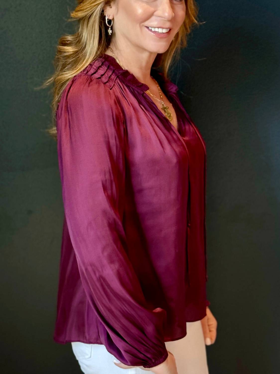 Current Air - Smocked Yoke Blouse
