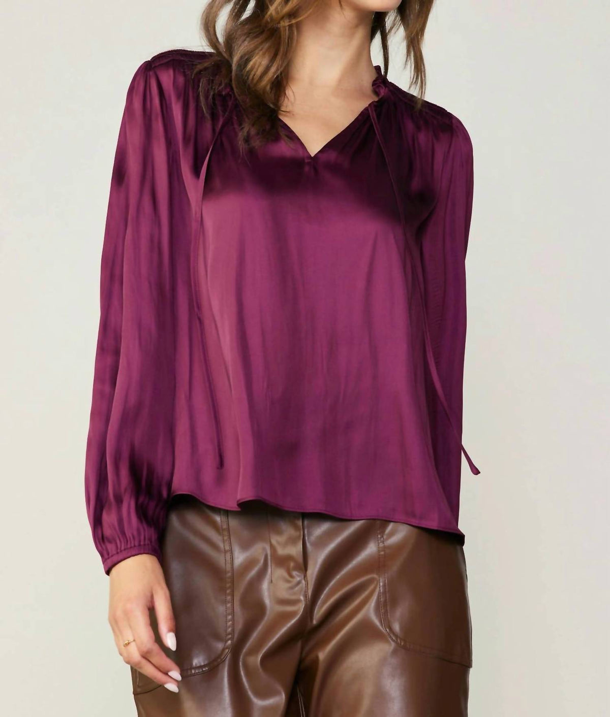Current Air - Smocked Yoke Blouse