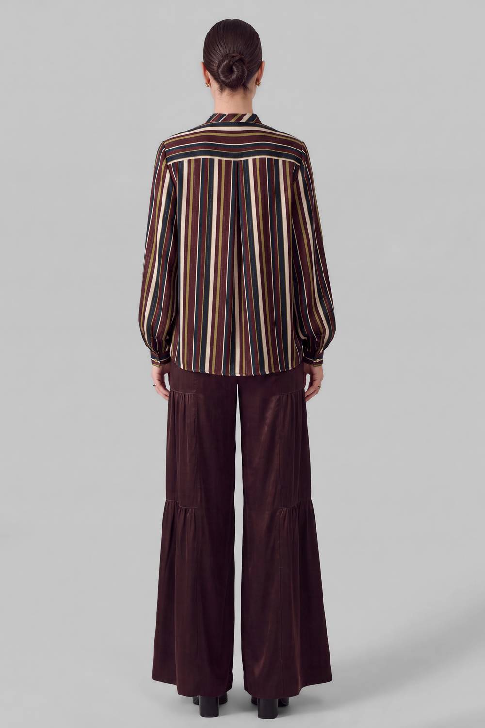 Current Air - Striped Long Sleeve Blouse