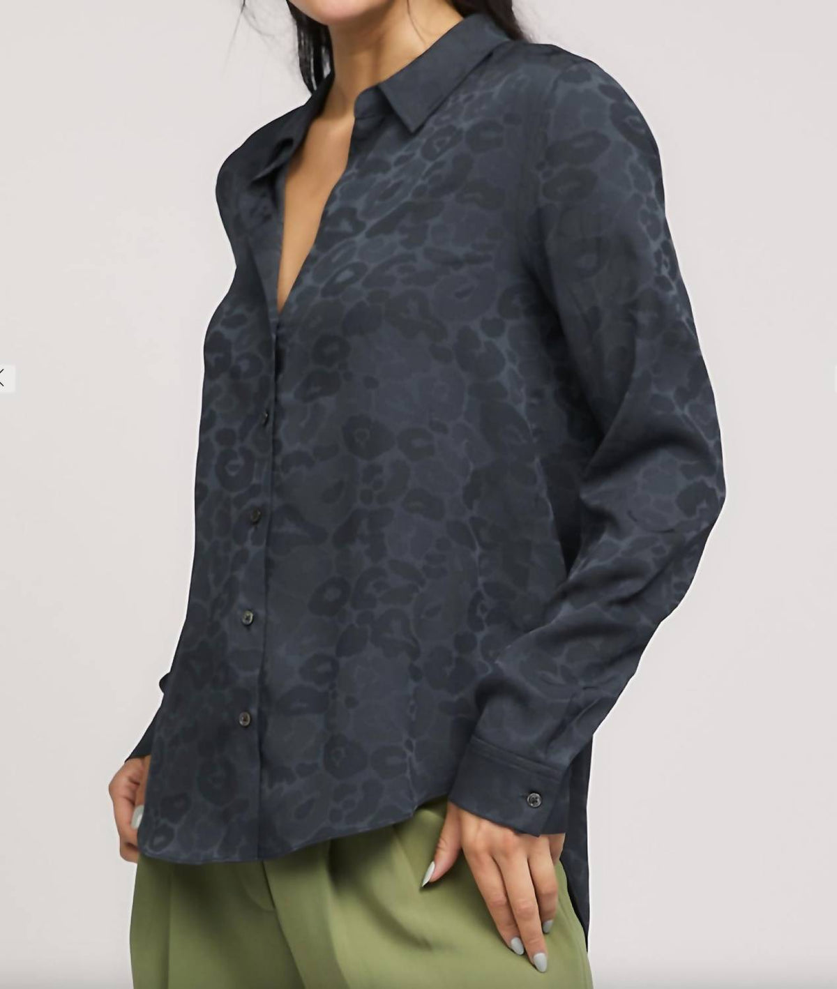 Current Air - Tonal Leopard Blouse