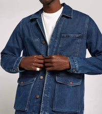 Current/Elliott - Denim Button Down Blazer