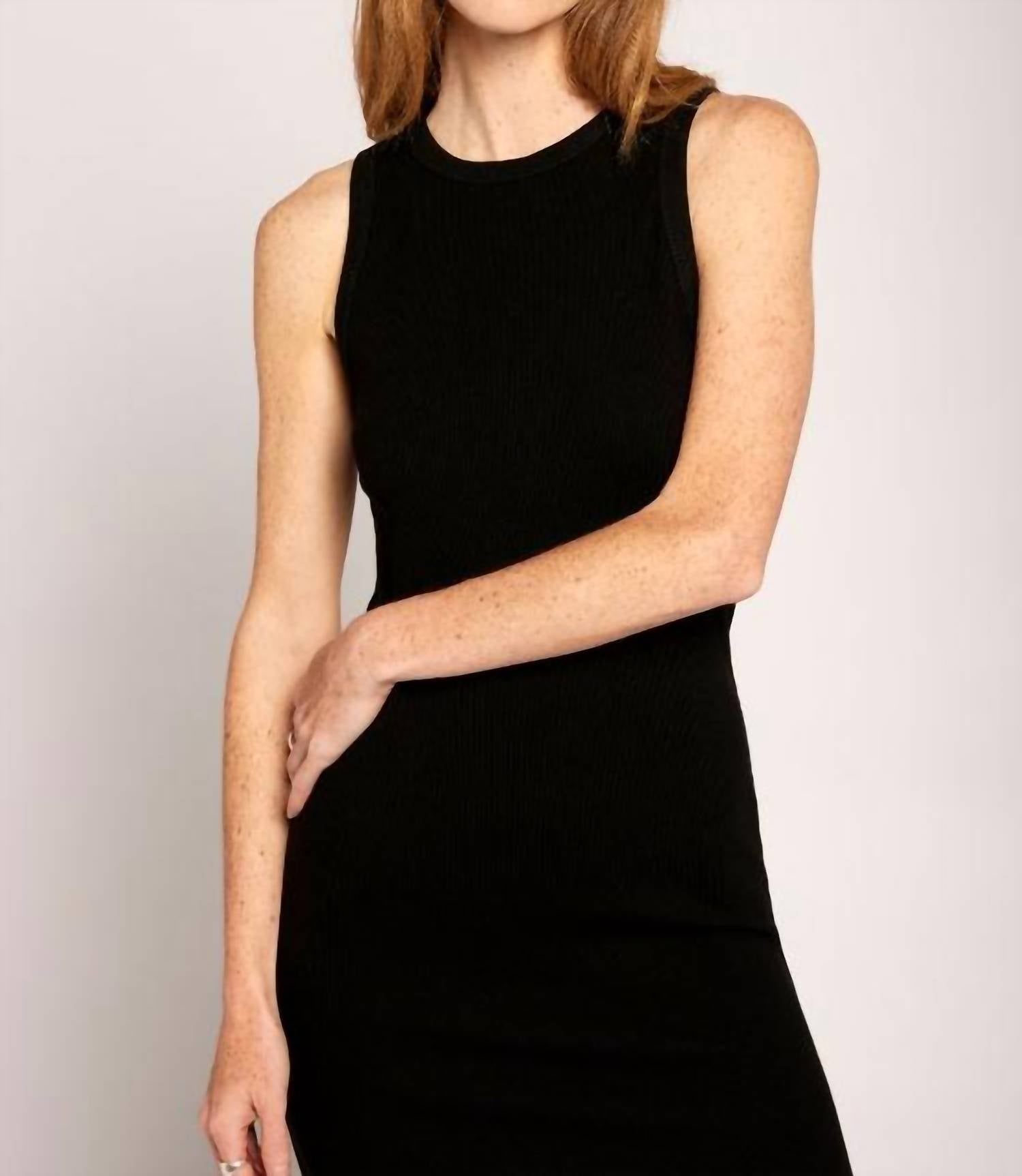 Current/Elliott - Ava Sleeveless Bodycon Dress - black - clothing - cotton - blend