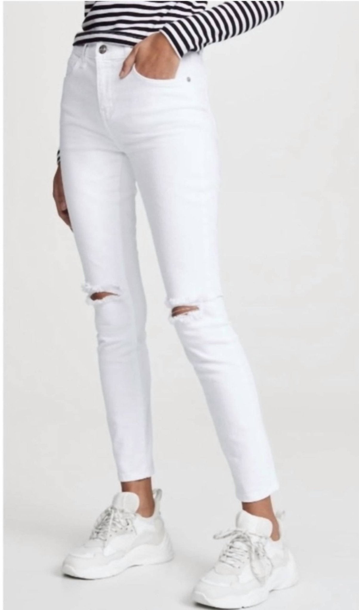 Current/Elliott - High Waist Stiletto Jeans - clothing - cotton - blend - jeans