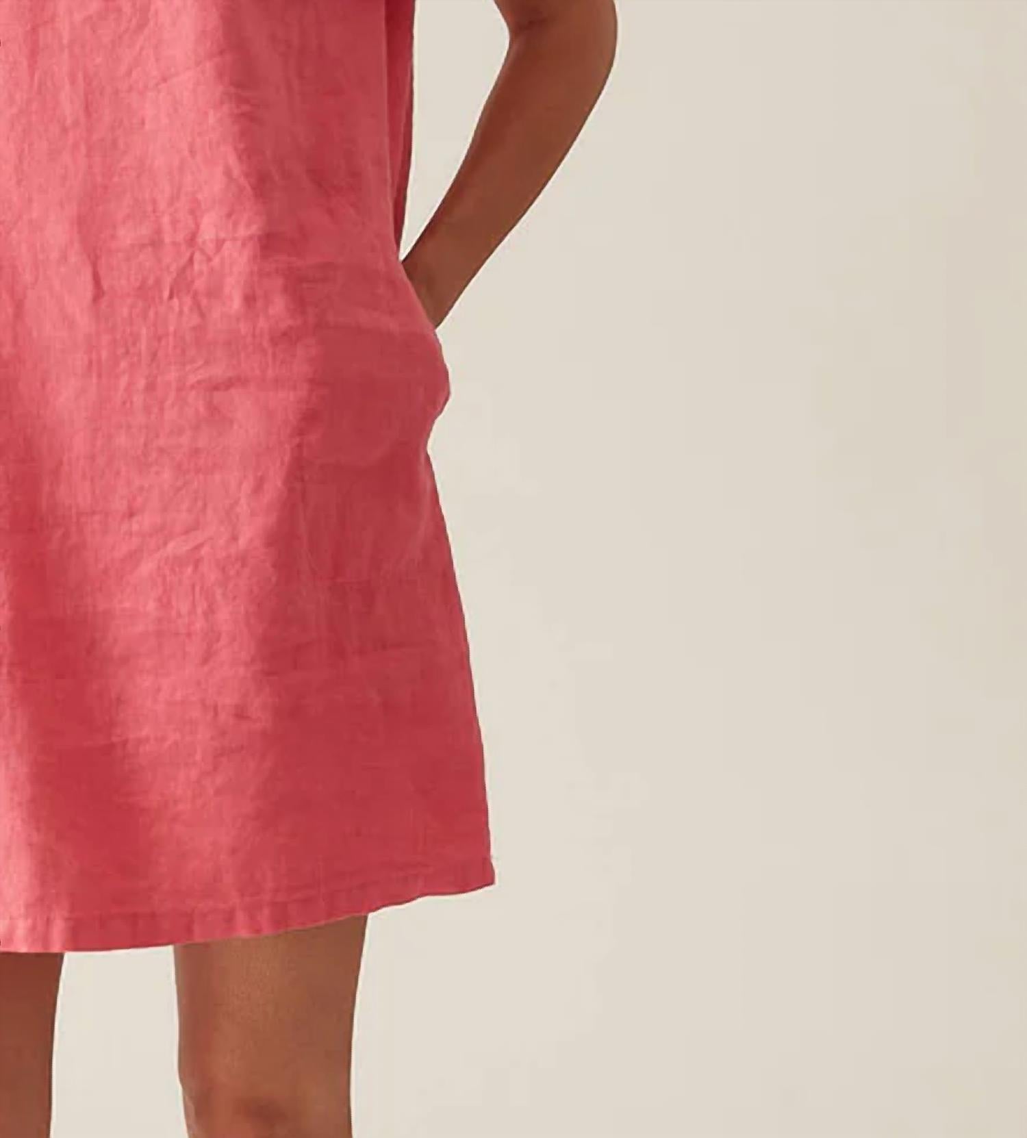 Cut Loose - Drop Shoulder Linen Dress - clothing - dresses - linen